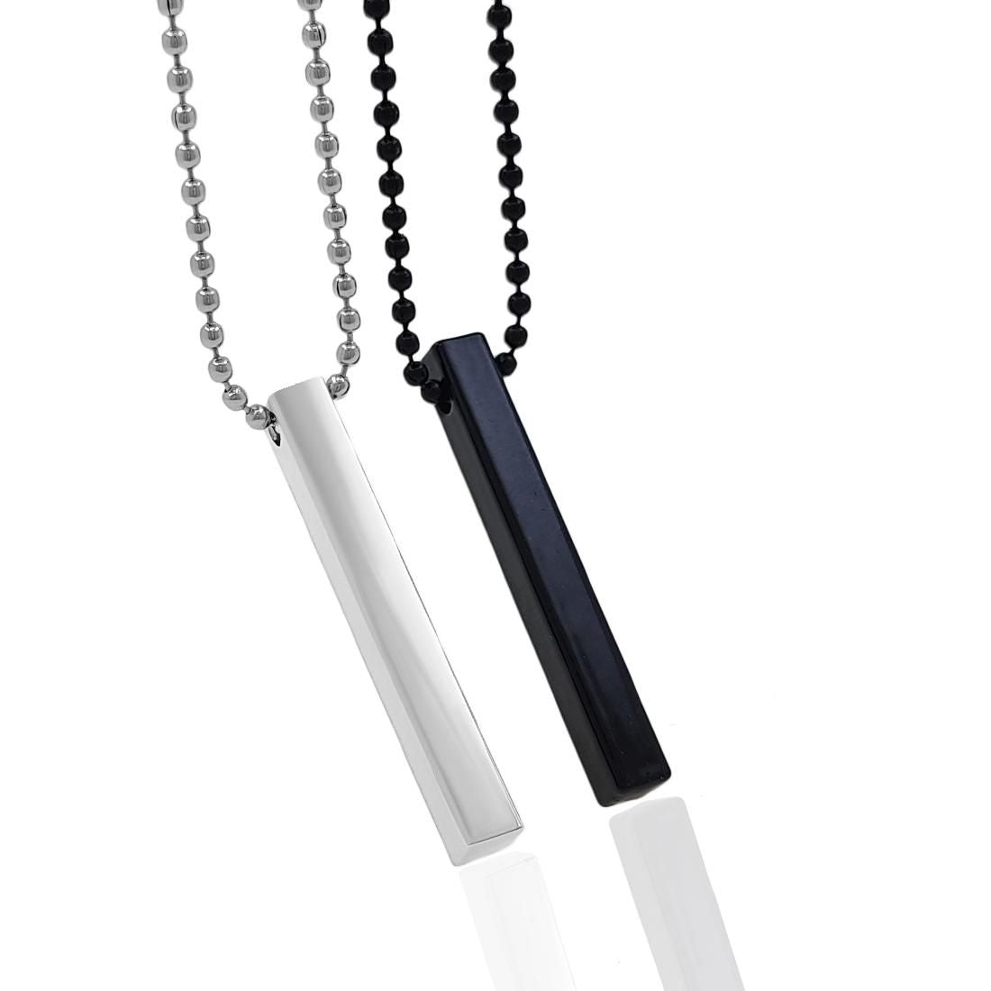 Minimalist Vertical Bar Necklace - Unisex