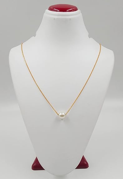 Classic Single Pearl Necklace - Minimalist Solitaire Pearl