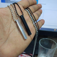 Minimalist Vertical Bar Necklace - Unisex