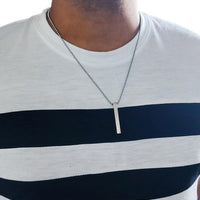 Minimalist Vertical Bar Necklace - Unisex