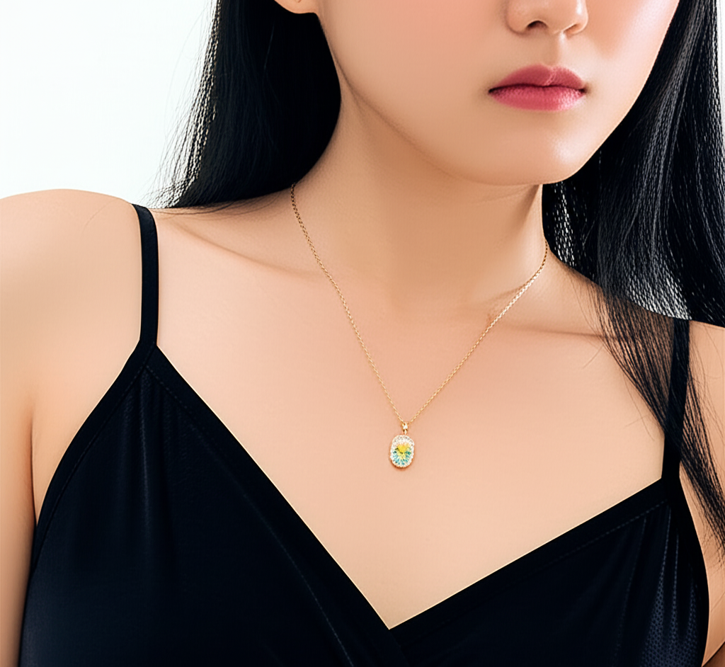 Vintage Floral Pendant Necklace