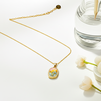 Vintage Floral Pendant Necklace