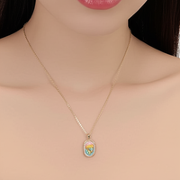 Vintage Floral Pendant Necklace