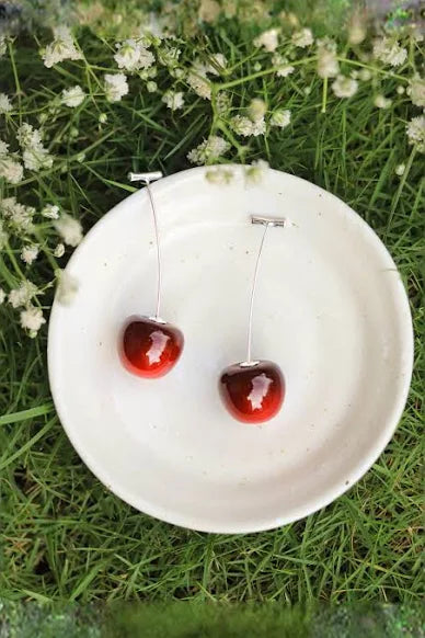 Cherry Drop Tops Earrings